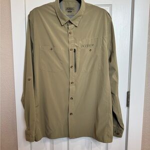 Klim Tan Button-Up, Technical Riding Shirt